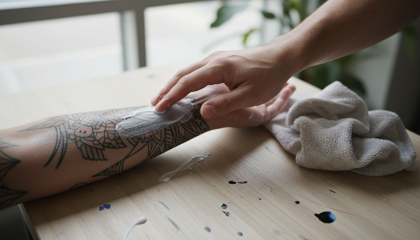 Uso de crema anestésica antes de hacerse un tatuaje