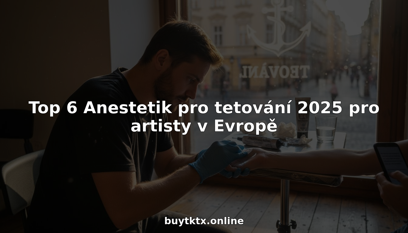 Tatér v salonu nanáší znecitlivující krém před tetováním.