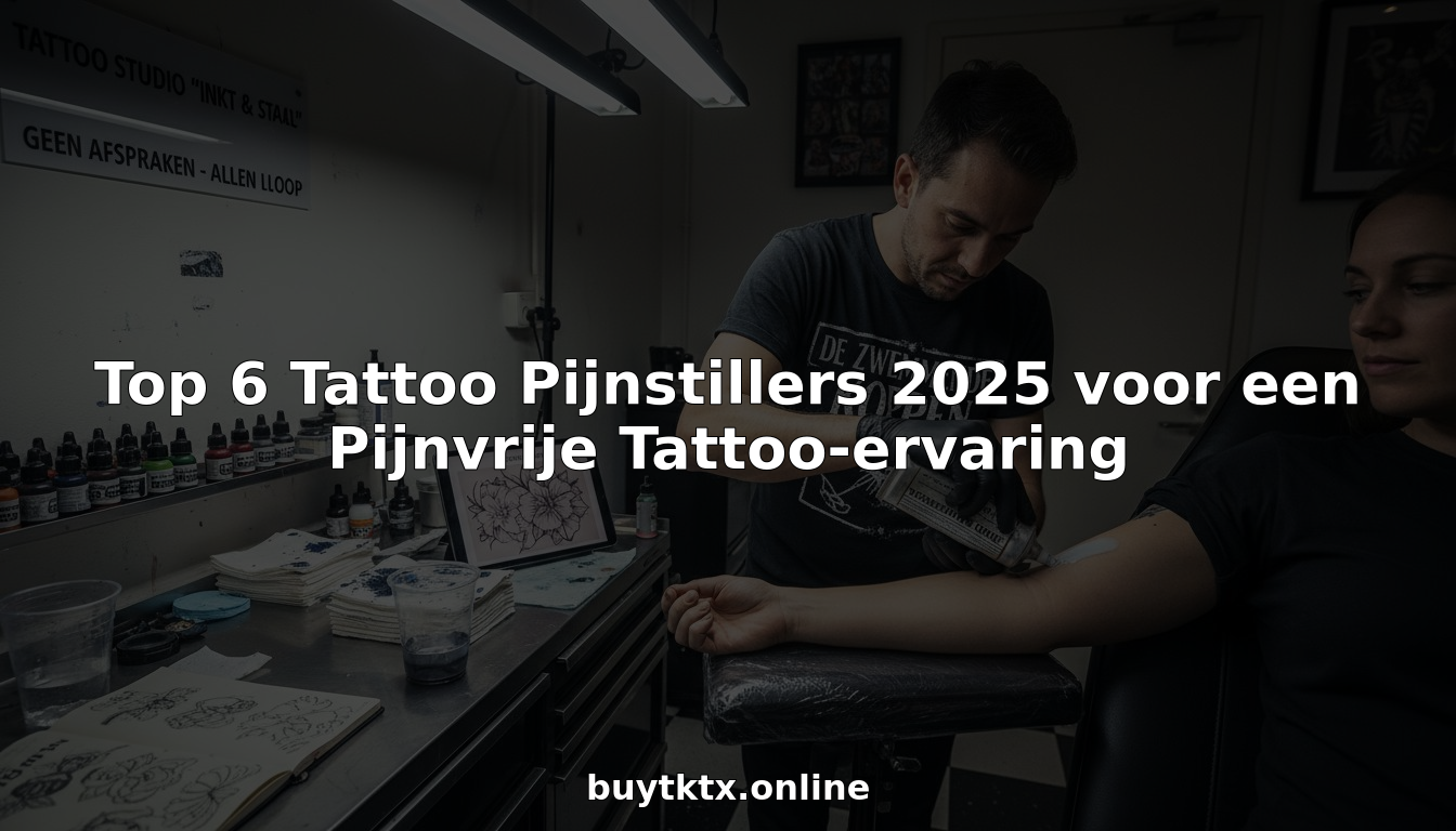 Voordat de tattoosessie begint, brengt de tatoeëerder eerst verdovende crème aan om het zetten comfortabeler te maken.