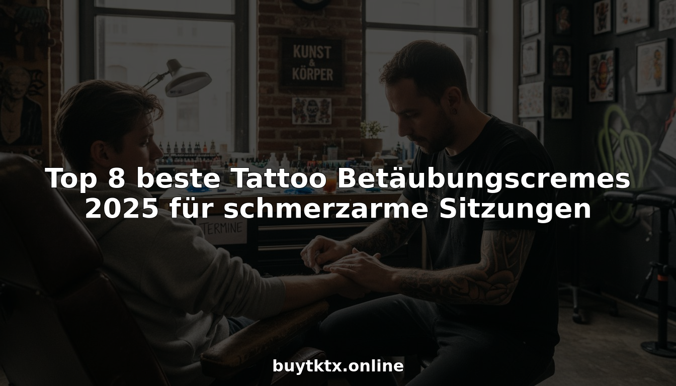 Bevor es mit dem Tätowieren losgeht, trägt der Tätowierer eine betäubende Creme auf die Haut auf.