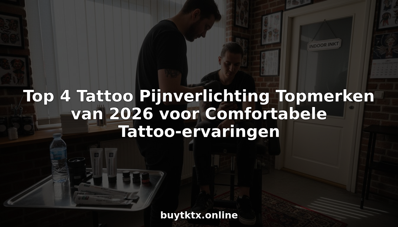 De tatoeëerder legt alvast de pijnstillende producten klaar voor de klant, zodat het zetten van de tattoo straks wat comfortabeler verloopt.