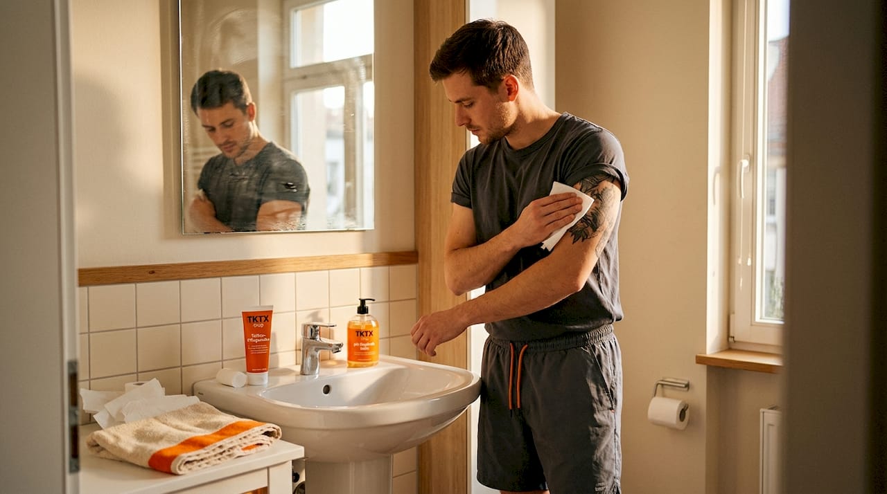Tattoo-Pflege im kleinen Badezimmer zu Hause: Worauf du achten solltest