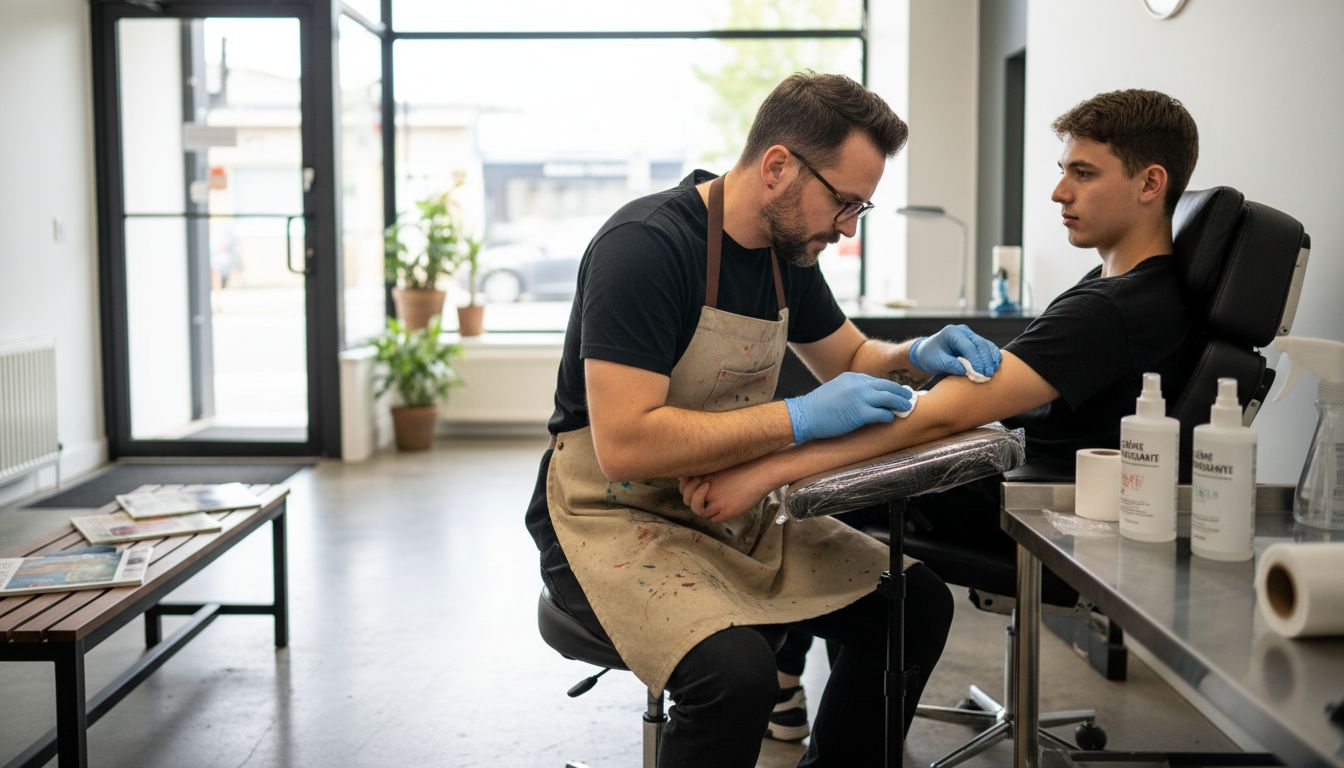 Tatoueur proposant des solutions innovantes pour réduire la douleur