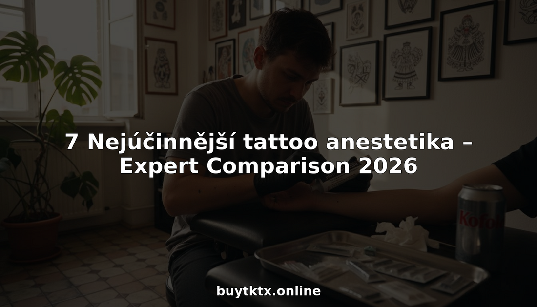 Tatér v salonu nanáší znecitlivující krém před tetováním.