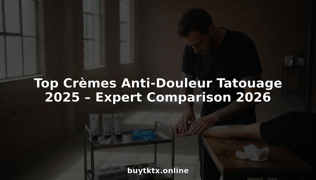 Avant de commencer la séance, le tatoueur applique une crème sur la peau pour la préparer au tatouage.