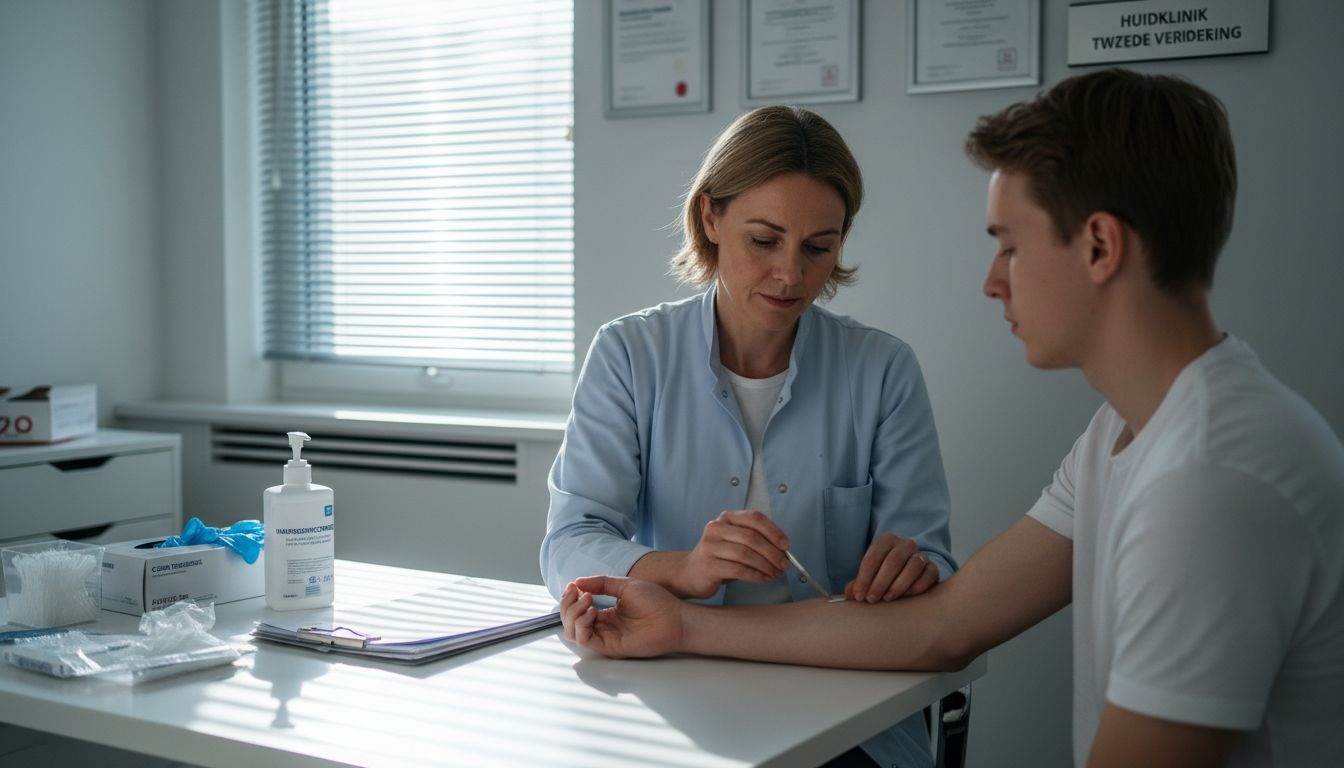 Dermatoloog probeert tattoo-crème uit op eigen onderarm