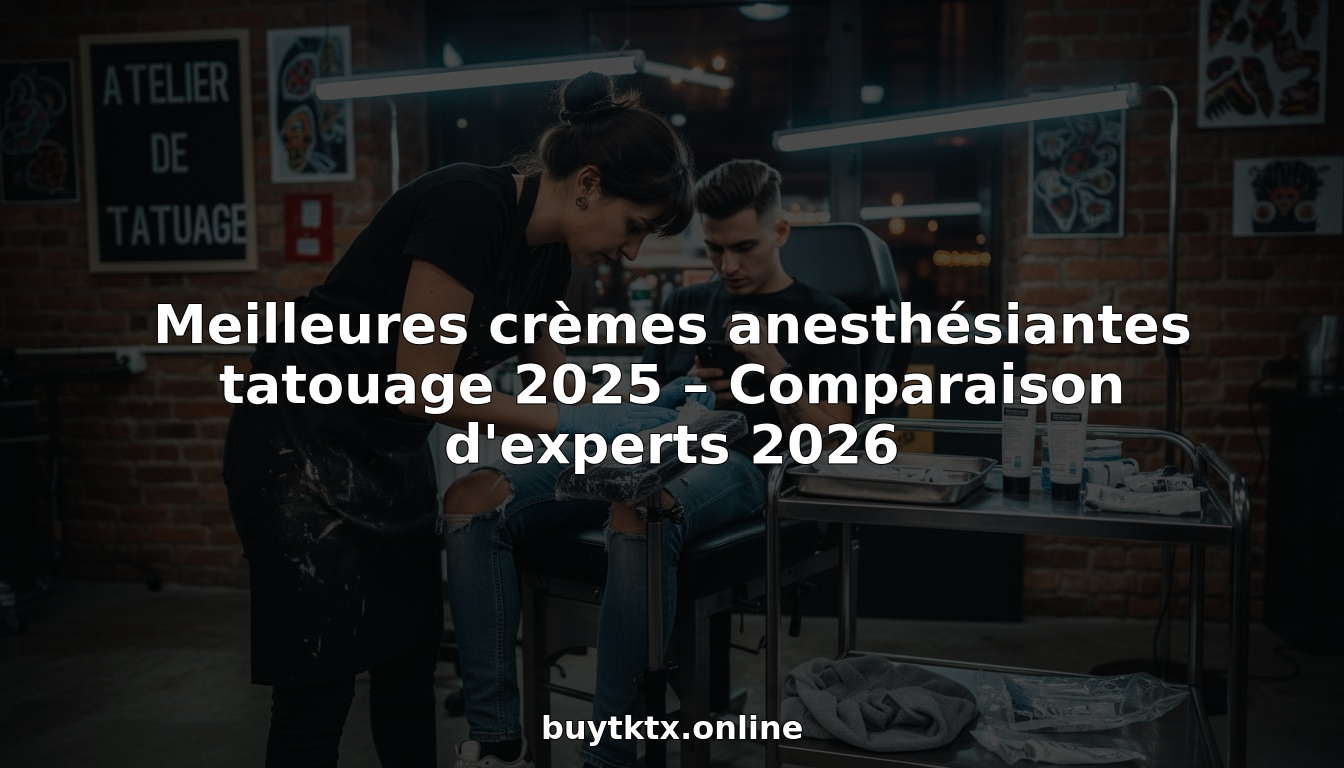 Un tatoueur applique une crème anesthésiante sur la peau de son client avant de commencer la séance en studio.