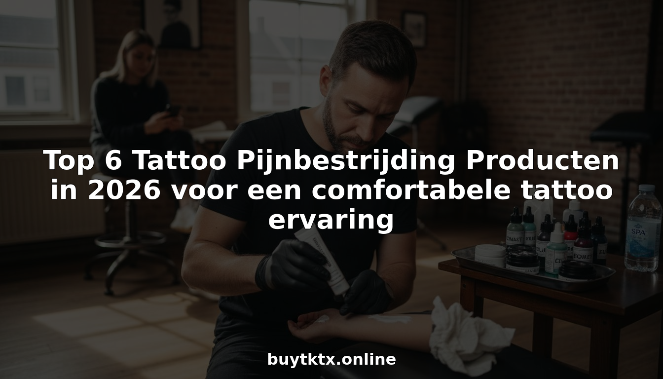 Voordat de tattoosessie begint, brengt de tatoeëerder eerst een verdovende crème aan.