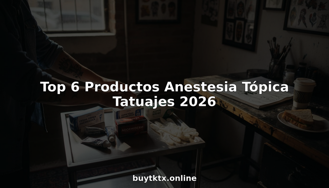 El tatuador prepara cremas anestésicas tópicas en su estudio antes de comenzar con los diseños.