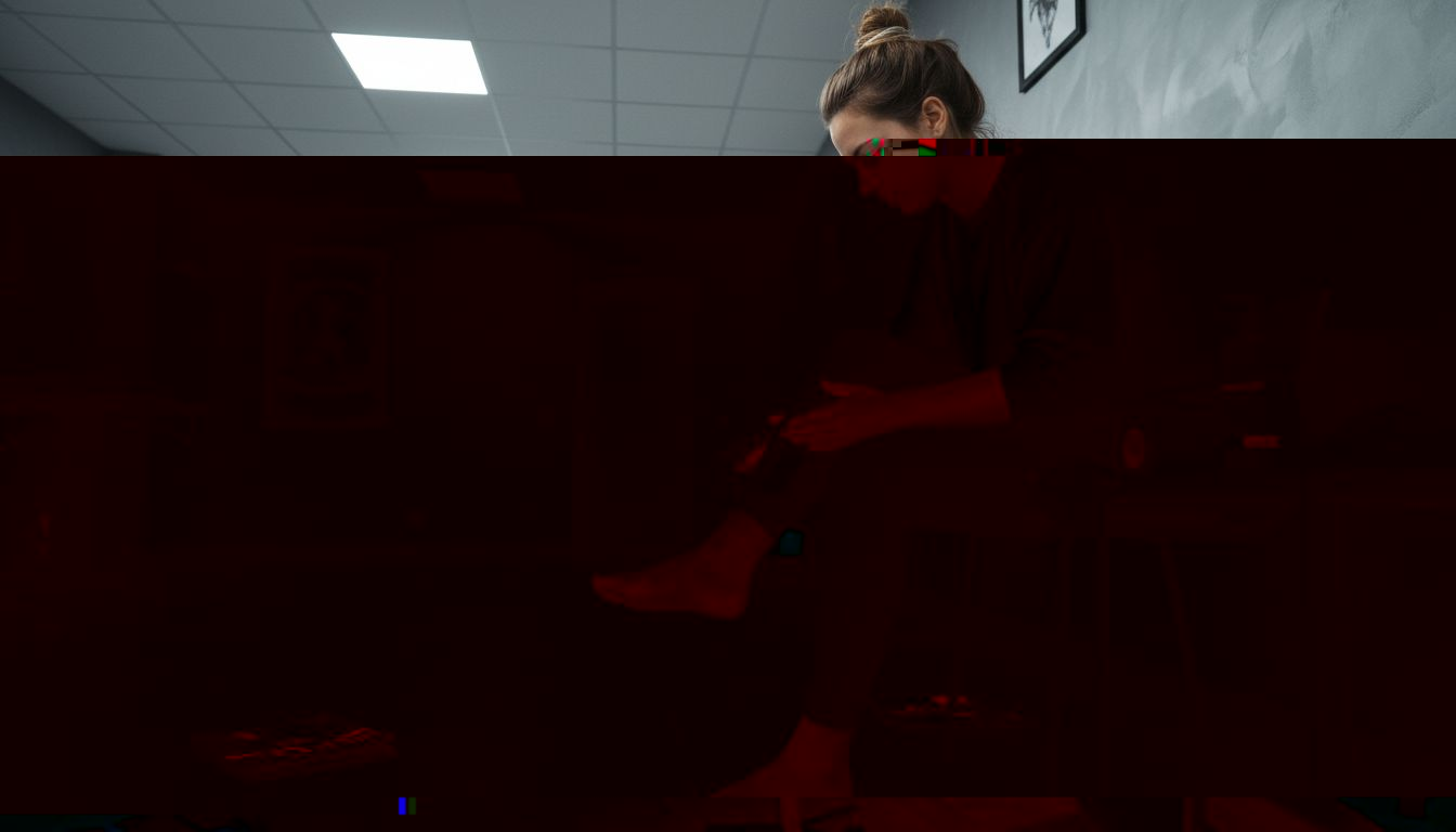 Tätowierer trägt im Studio eine Betäubungscreme auf