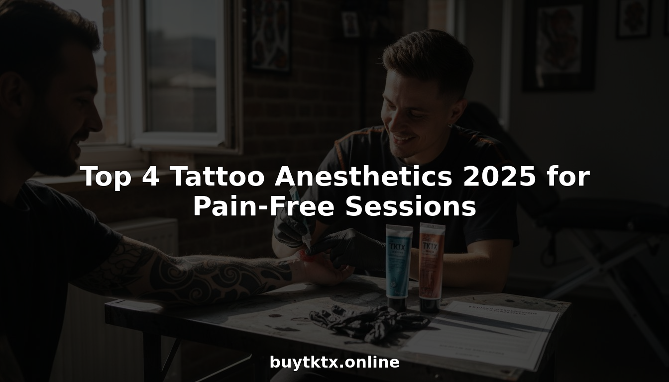 Tattoo artist applying numbing cream in studio