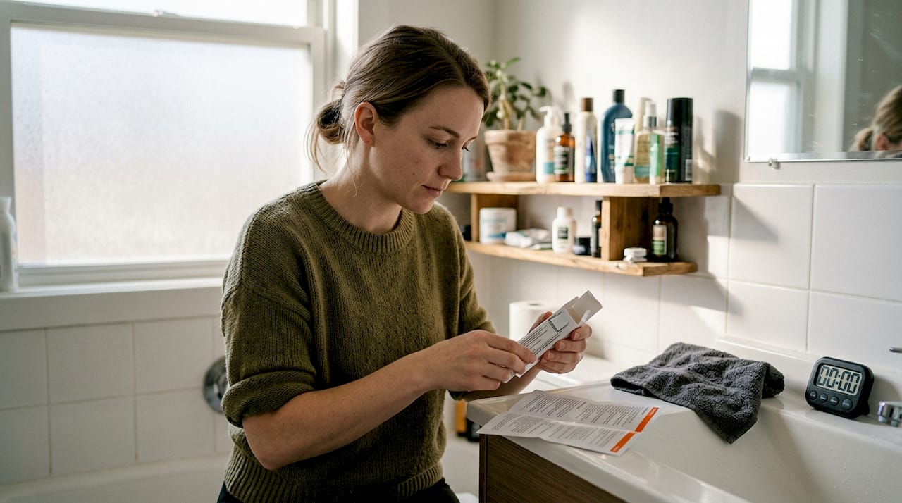 Woman preparing numbing cream for tattoo session