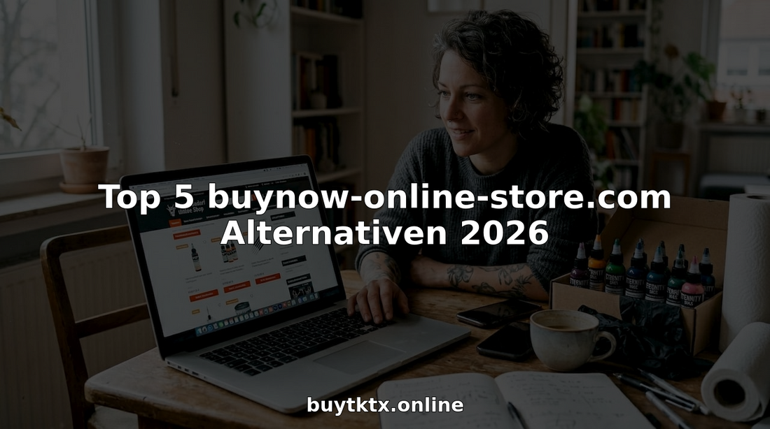 Ein Tätowierer bestellt entspannt von zu Hause aus neues Equipment und Zubehör online.